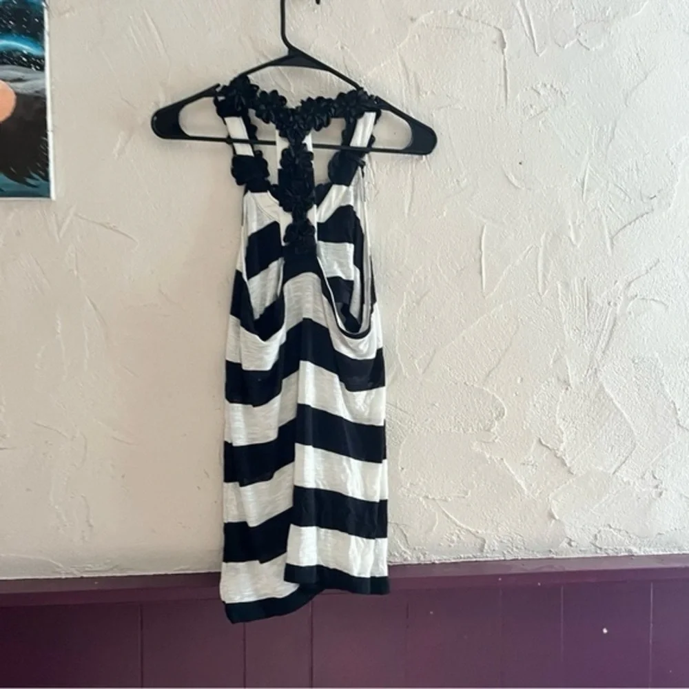 INC Black and White Racerback Top - Picture 2 of 7